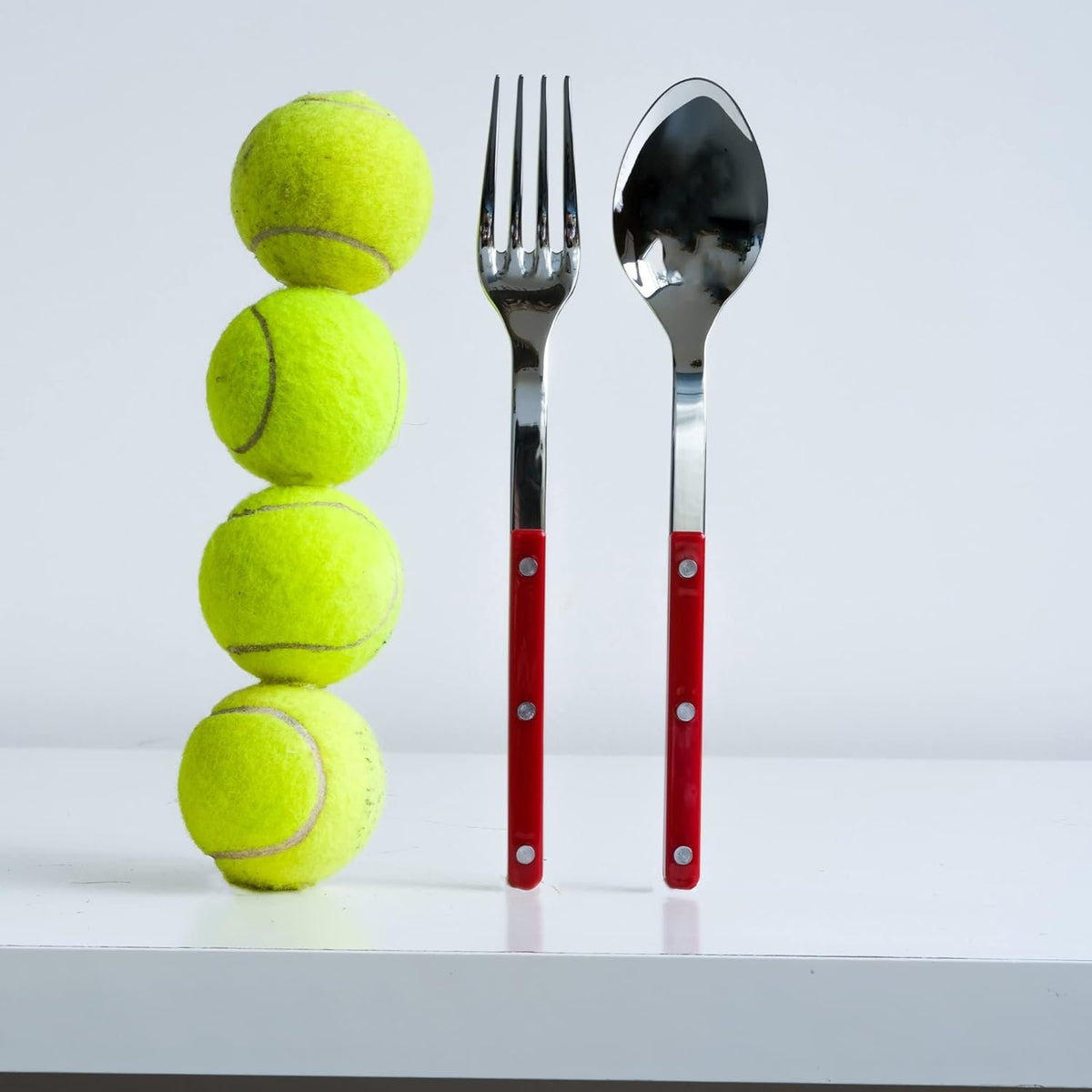 sabre paris Bistrot Serving Set Large Fork & Spoon | Shiny Burgundy