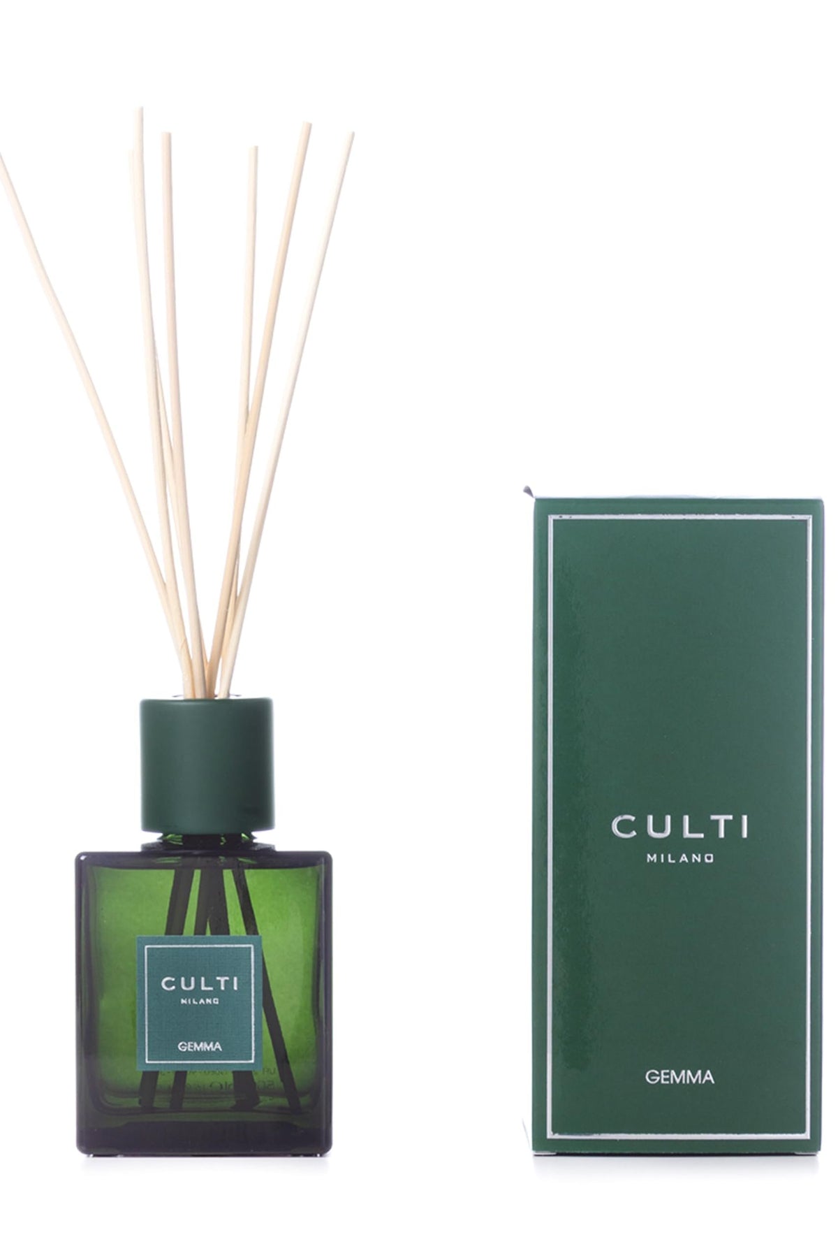 Culti Milano Gemma Decor Reed Diffuser Green Bottle