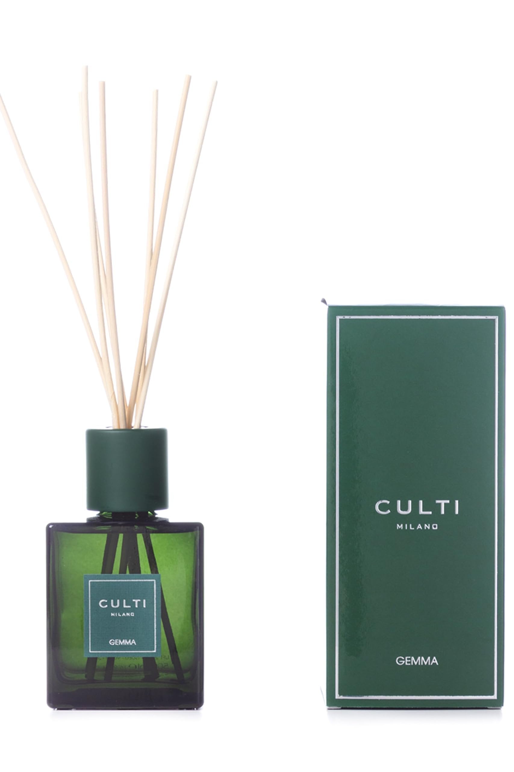 Culti Milano Gemma Decor Reed Diffuser Green Bottle
