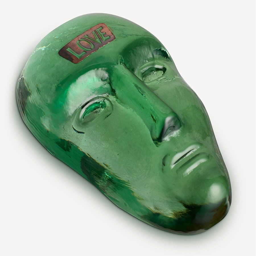 Kosta Boda Companion LOVE Glass Head Sculpture