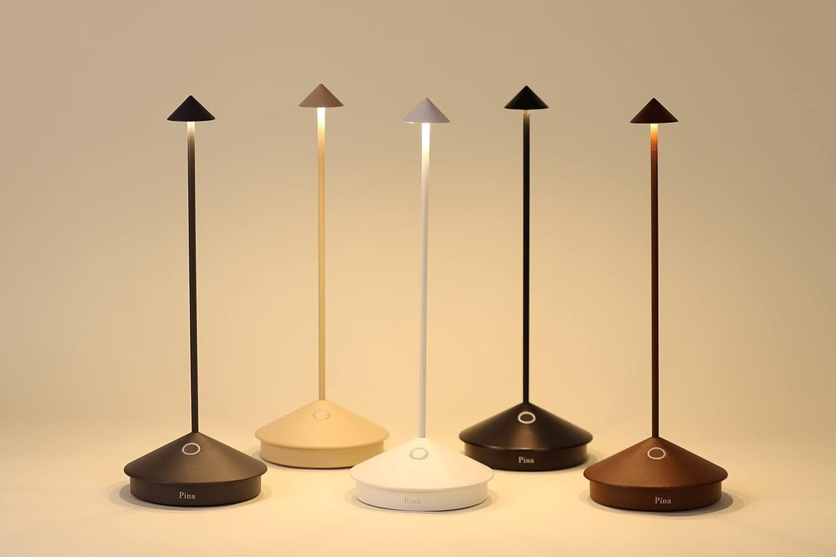Zafferano Pina Pro LED Table Lamp in Aluminum Indoor/Outdoor | Black