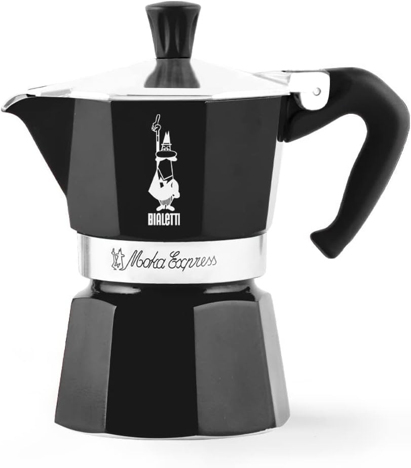 Bialetti Moka Express For Espresso Maker | Black (6 Cups)