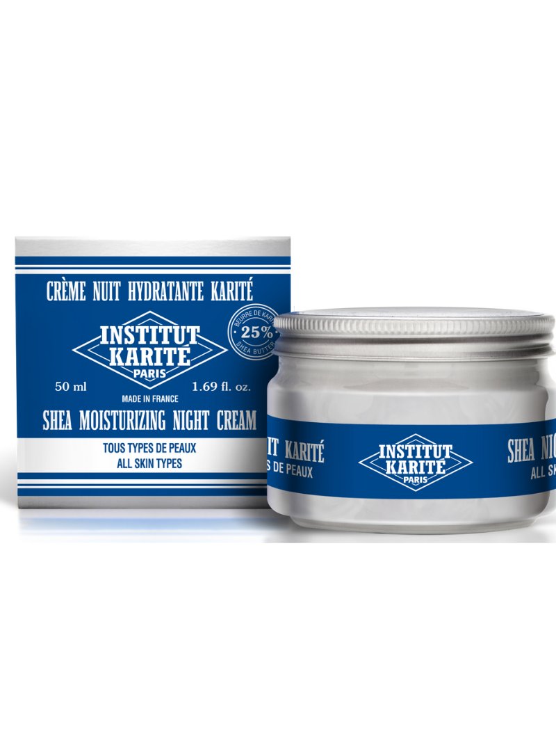 Institut Karite Paris Shea Moisturizing Face Night Cream - All Skin Types 50 mL - Milk Cream