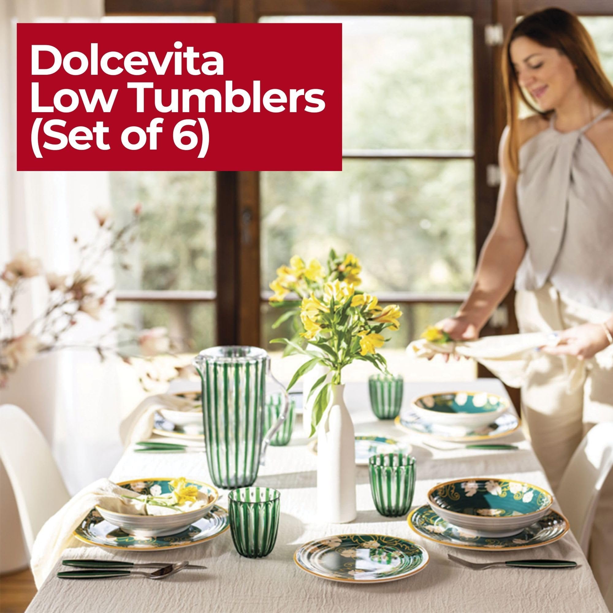 Guzzini Dolcevita Water & Cocktail Tumblers – 6 Piece Set