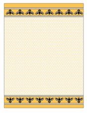 Kitchen Tea Towel Fine European Linens Jacquard 100% Cotton  "Bees White Honeycomb" (20x28")