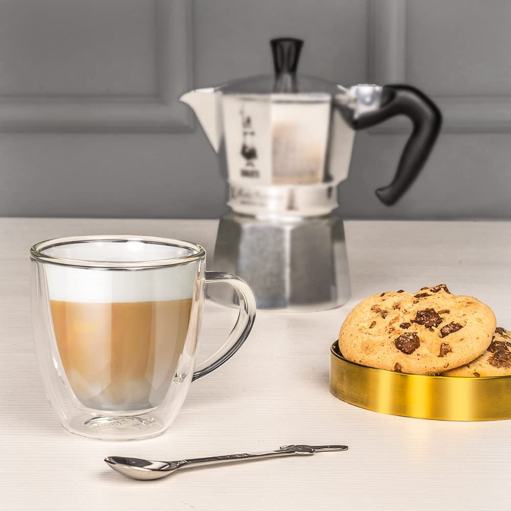 Bialetti Set 2 Double Wall Firenze Glass, Thermal Insulation Borosilicate Glass