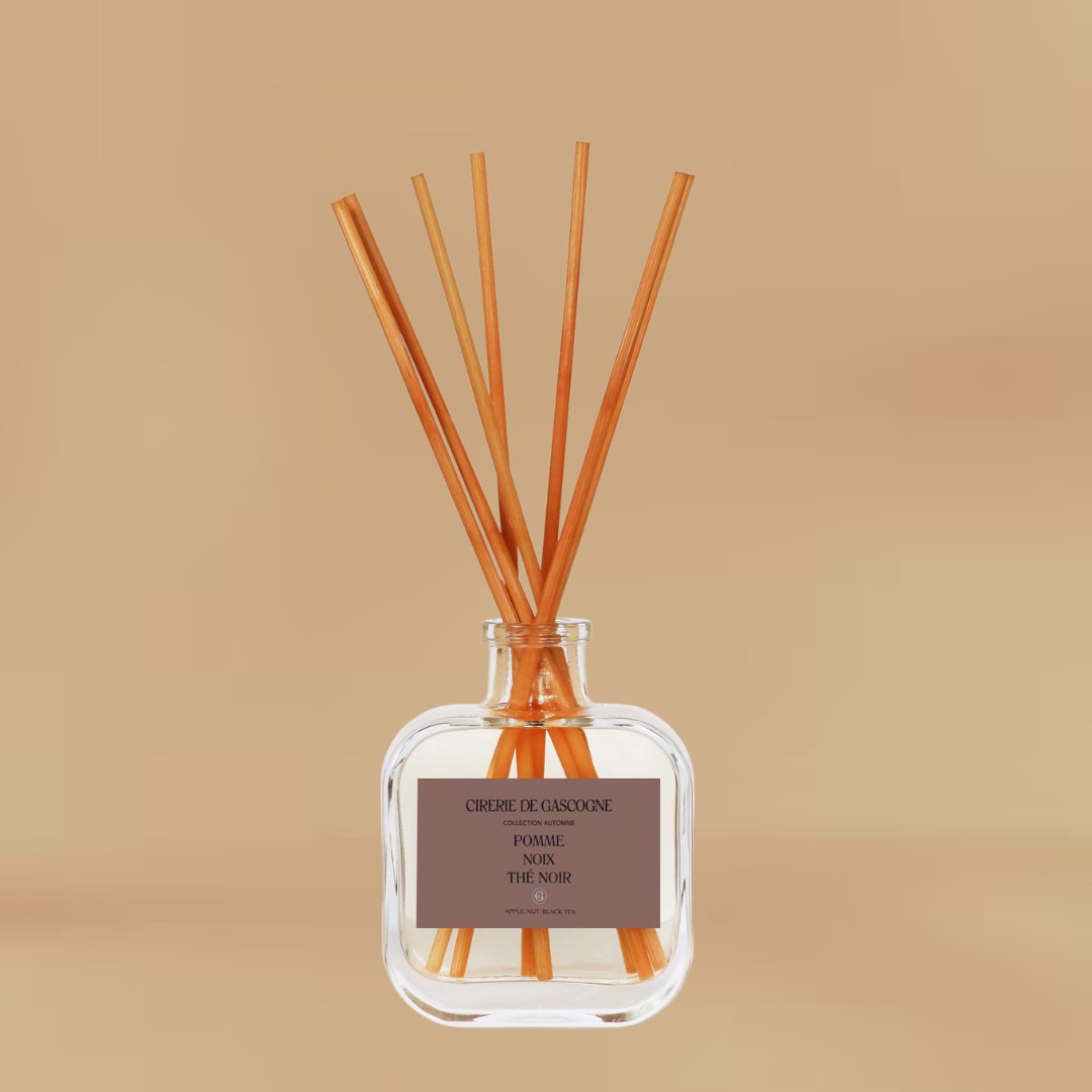 Cirerie de Gascogne Reed Diffuser, Apple, Black Tea, Nut - Long Lasting Home Fragrance 200ml