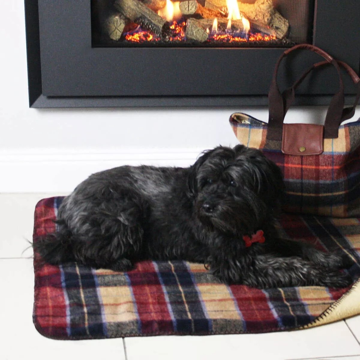 Samuel Lamont, Throw Blanket (Irish Tweed Red) Celtic Weavers Woven Cotton