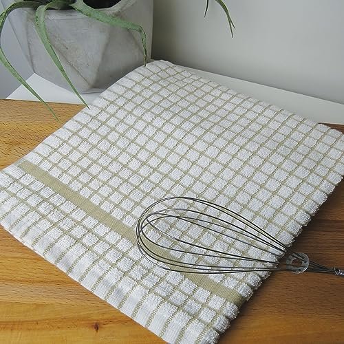 samuel lamont Poli-Dri Cotton Kitchen Tea Towel | Set of 3 | Beige