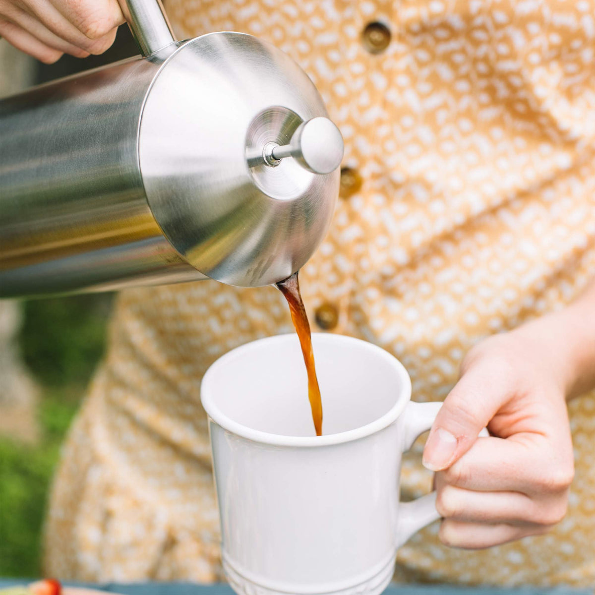 Frieling French Press | Brushed Stainless Steel | Double-Wall Insulated Coffee Maker