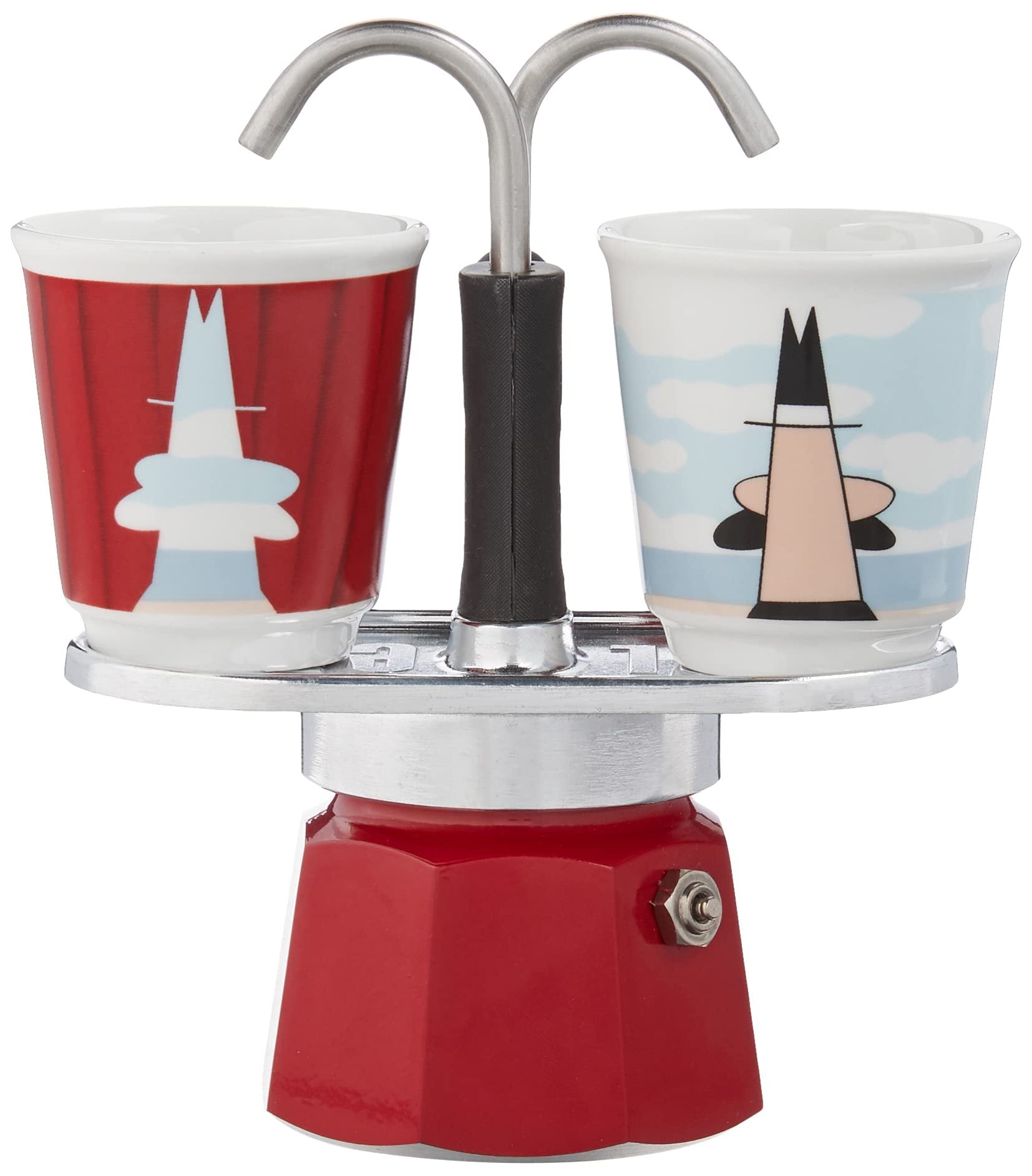 Bialetti Mini Express Magritte Gift Moka Set for coffee lovers