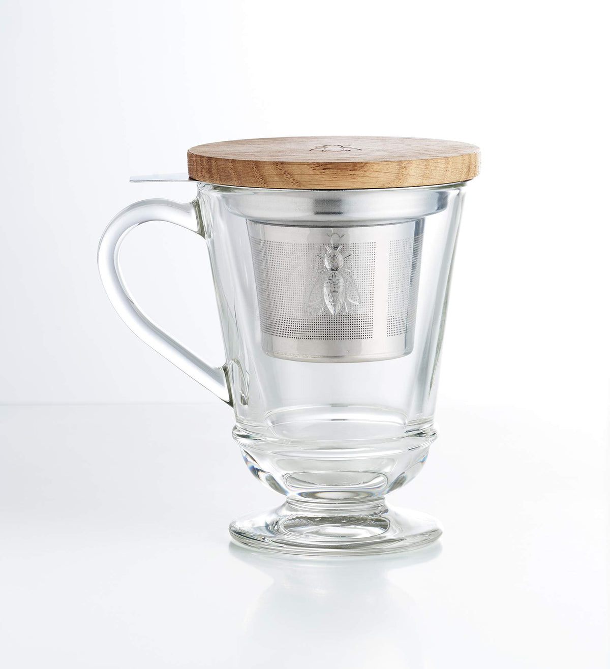La Rochere Napoleon Bee Tea Cup with Infuser and Lid — Stylish Tea Cups for Any Occasion – Vintage Glassware (9.oz)