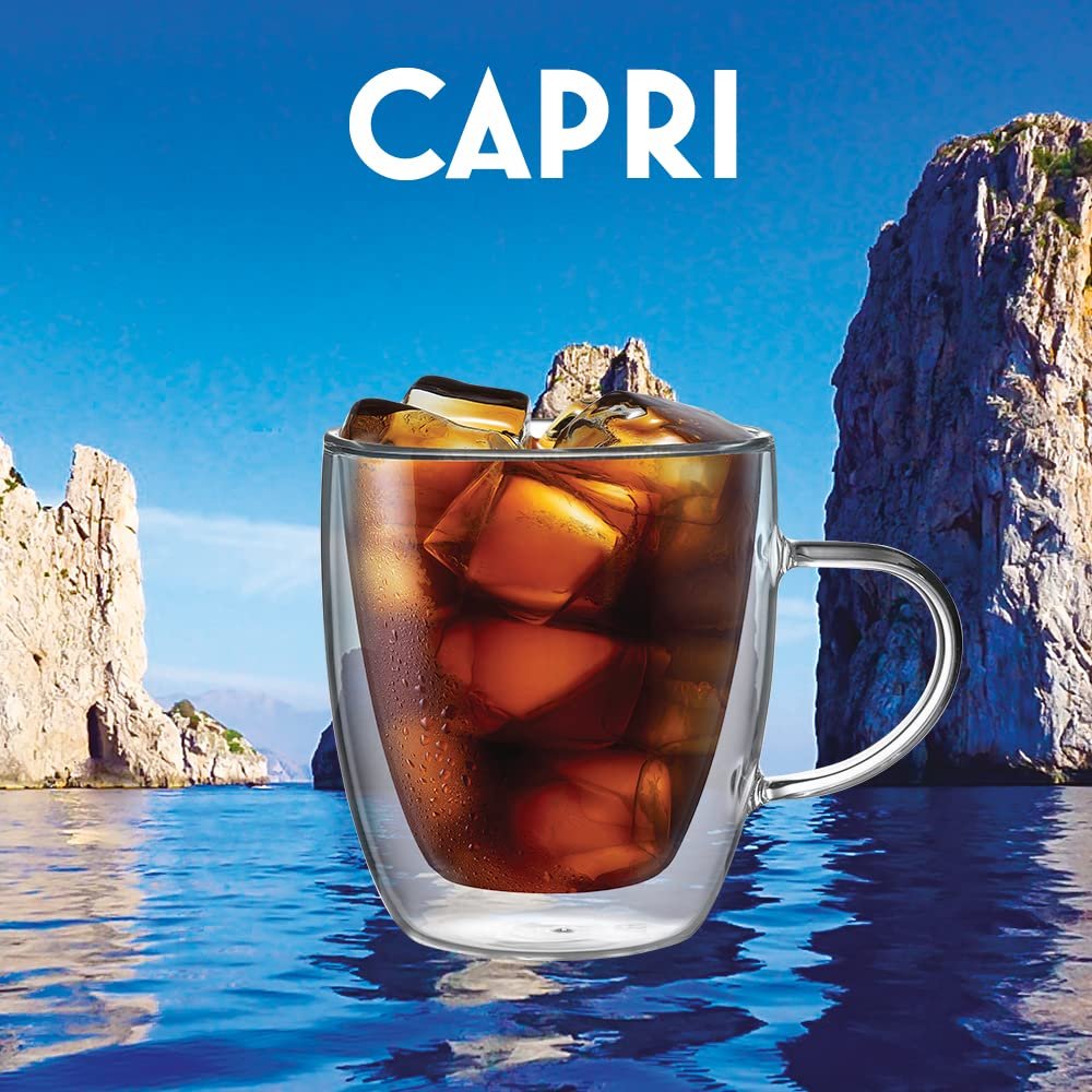 Italian Design Double Wall Cups by Bialetti – Capri 350 ml Set of 2