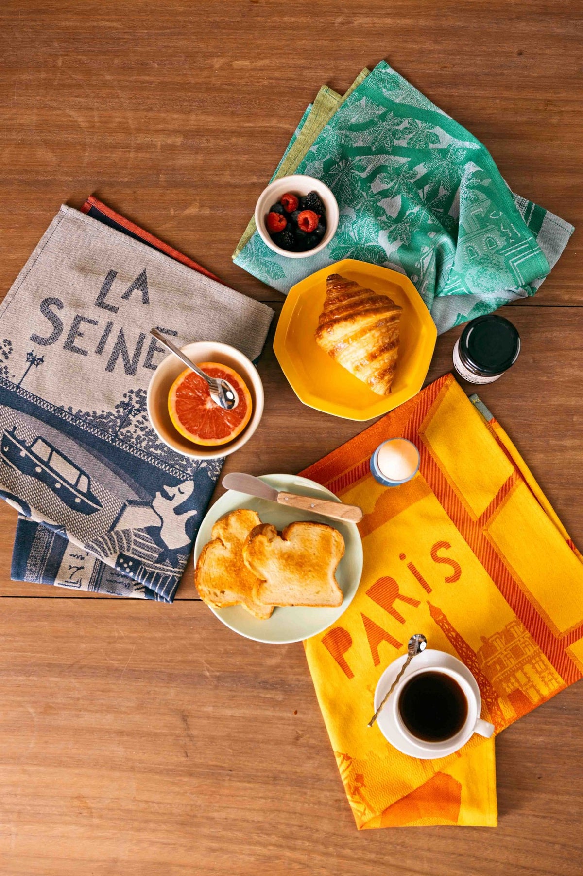 Moutet Tissage French Jacquard 100% Cotton Tea-Towel Kitchen Dish Textile "LA PARISIENNE"