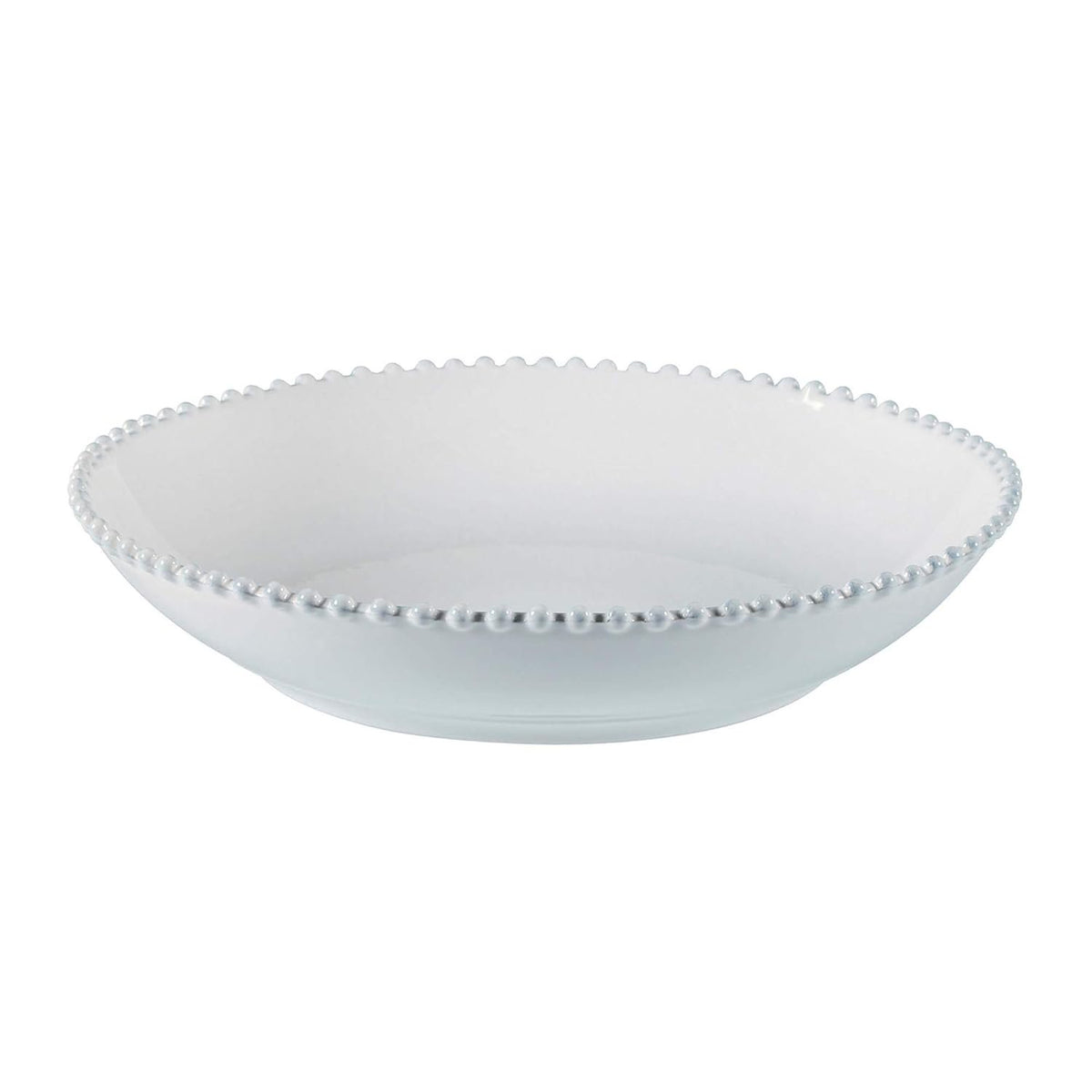 Costa Nova Ceramic Stoneware 13'' Pasta Serving Bowl - Pearl Collection, White | Microwave & Dishwasher Safe Dinnerware | Food Safe Glazing | Restaurant Quality Tableware