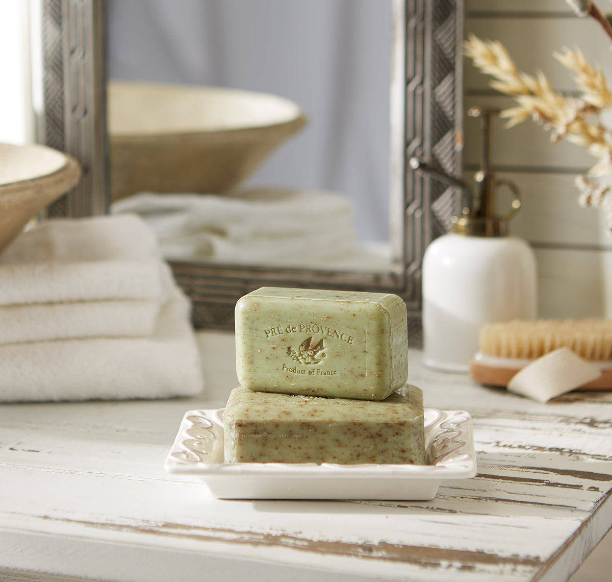 Pre de Provence Sage Soap Bar 250g Pack of 3 Quad-Milled Shea Butter