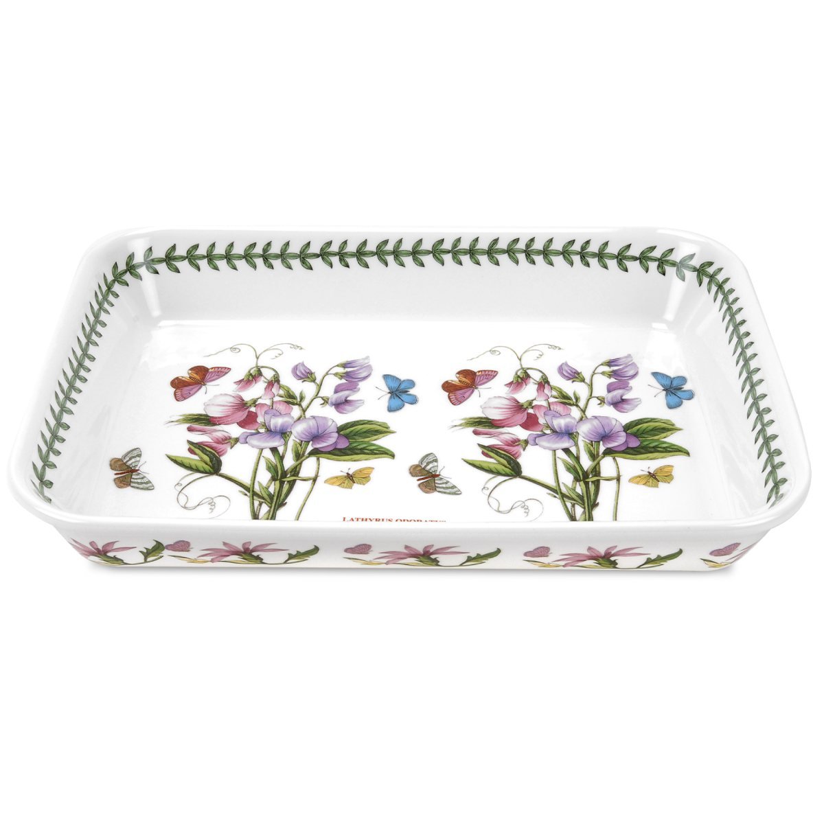 Botanic Garden Lasagna Baking Dish with Sweet Pea Motif | 15" x 11"