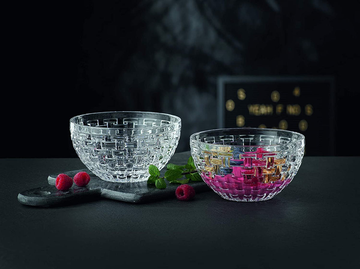 Nachtmann Bossa Nova Crystal Bowls (6") | Set of 2 Clear Glass Bowls