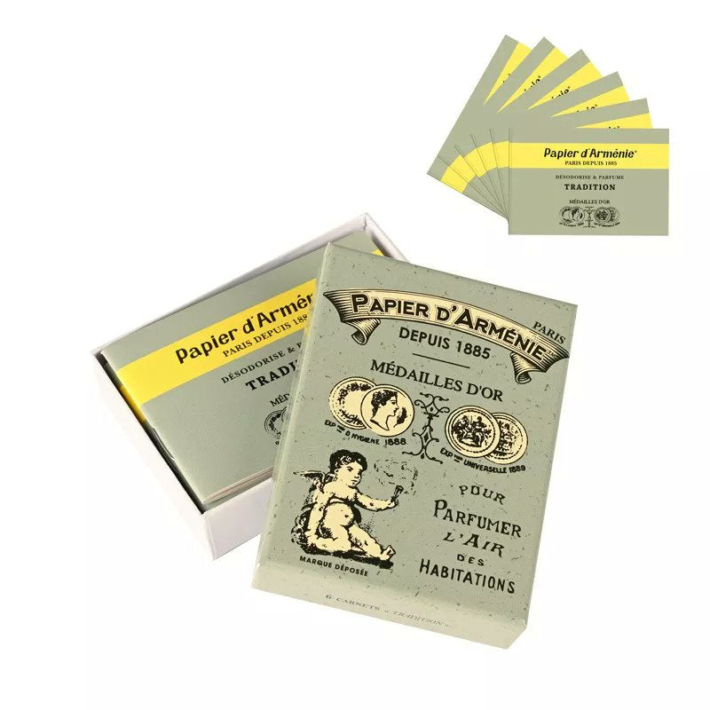 Papier d'Armenie Coffret Vintage Tradition Sage Green Booklets Gift Set France