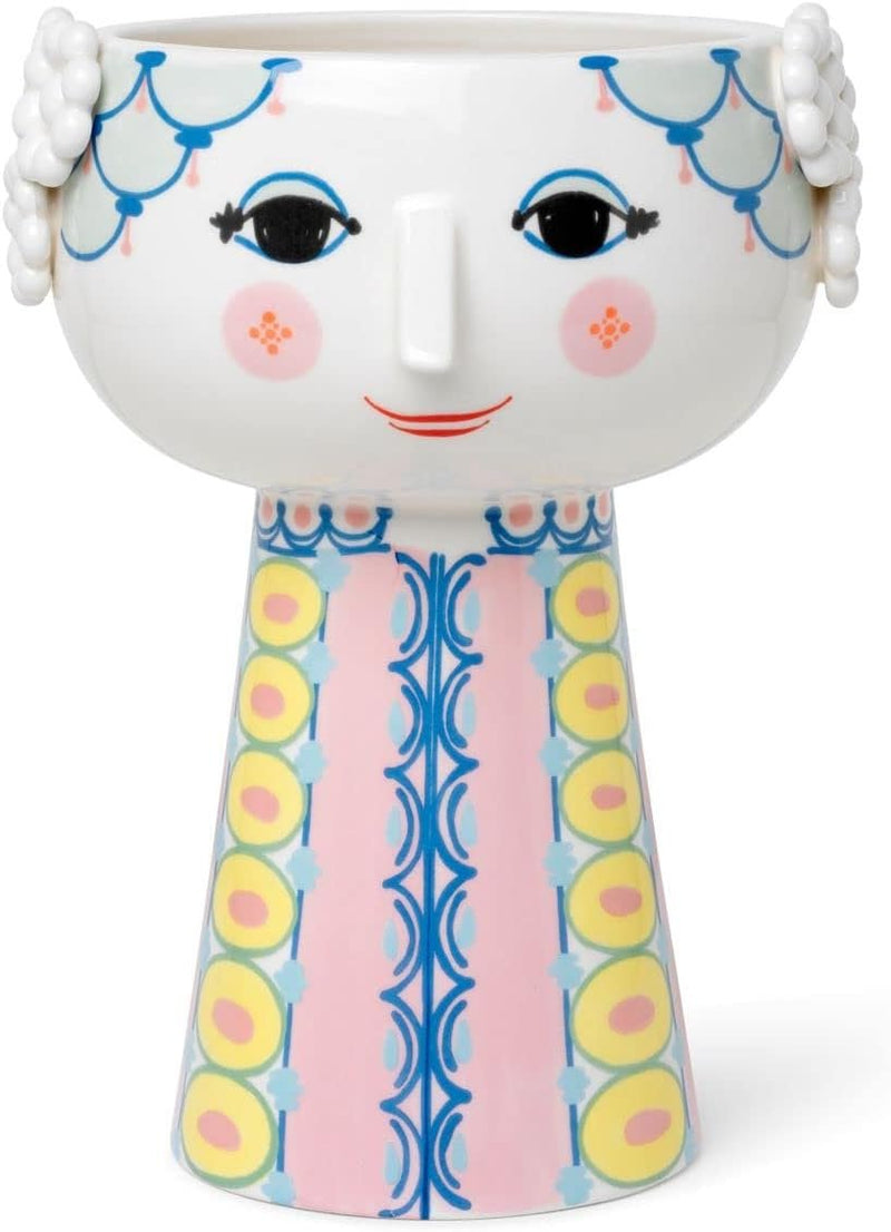 Eva Vase Pink & Blue by Bjørn Wiinblad