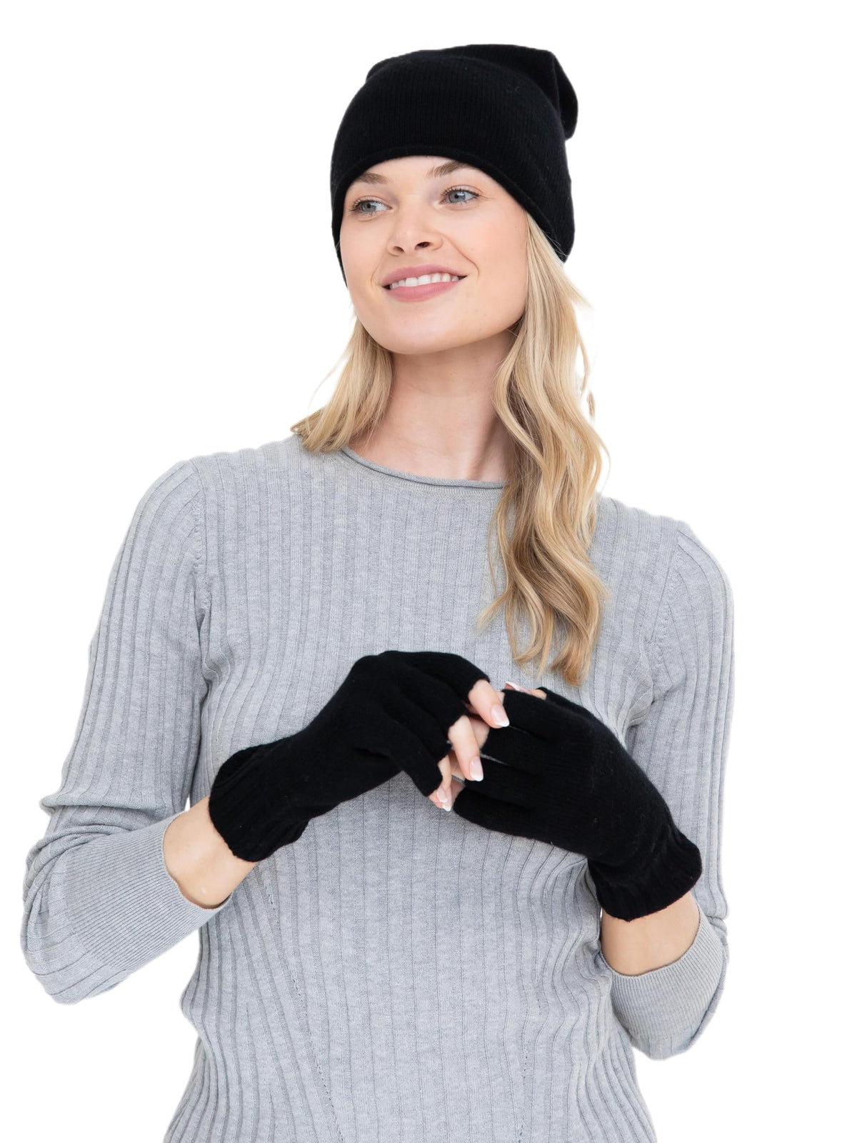 Alashan Cashmere, 100% Cashmere Essential Glove - Black