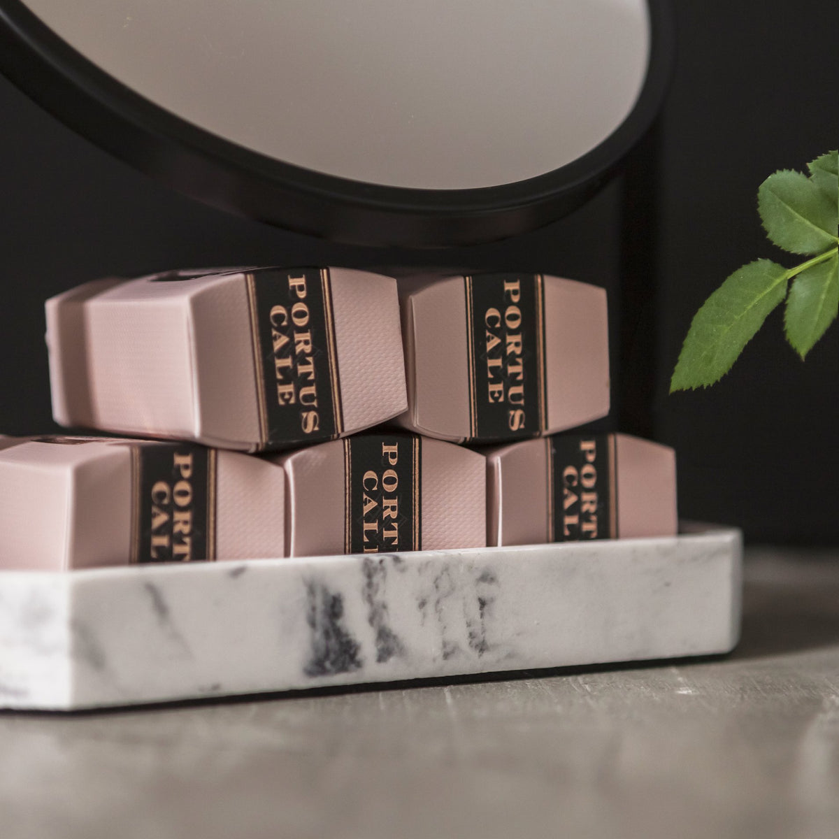 Portus Cale Rose Blush Triple Milled Bar Soaps | Set of 3 | Lotus Flower & Red Berries
