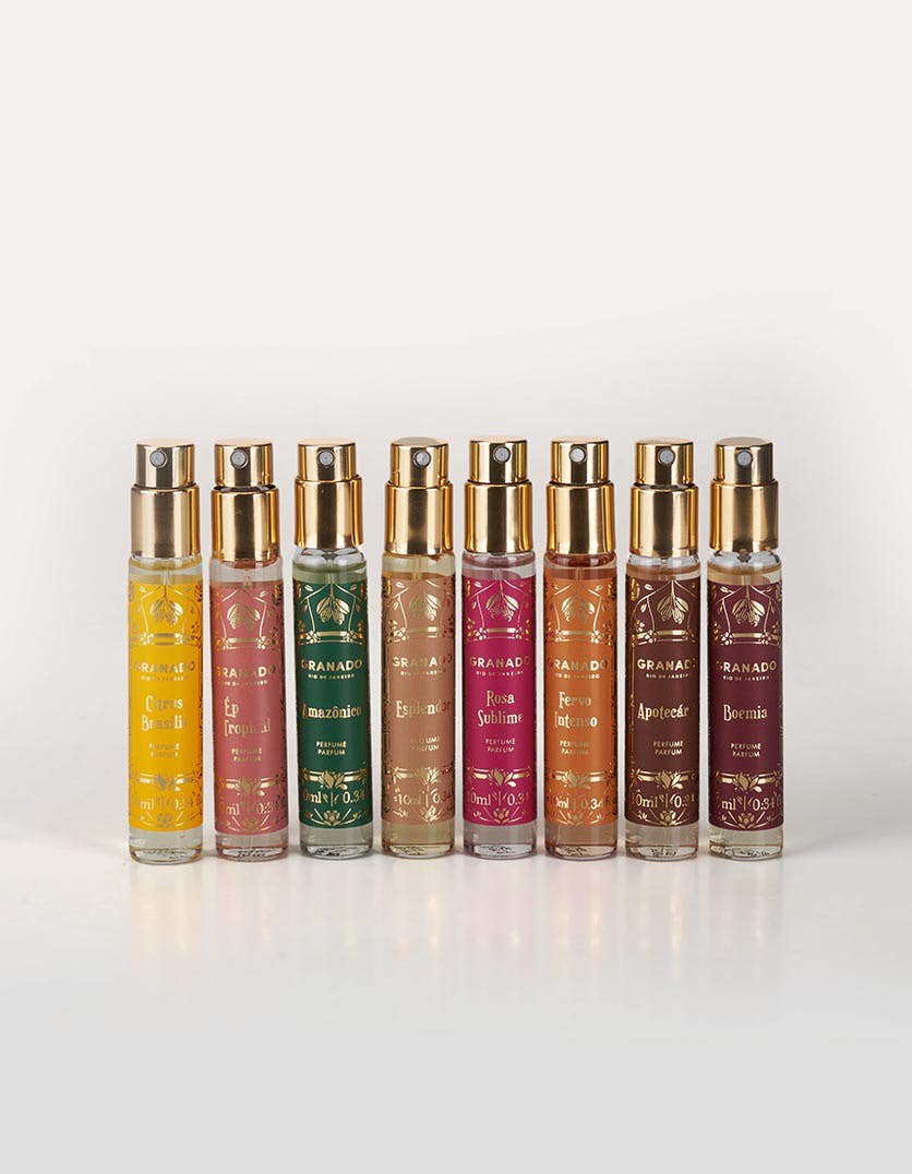 Granado Best-Sellers EDP suitcase gift set styled on vanity table Brazilian fragrance collection