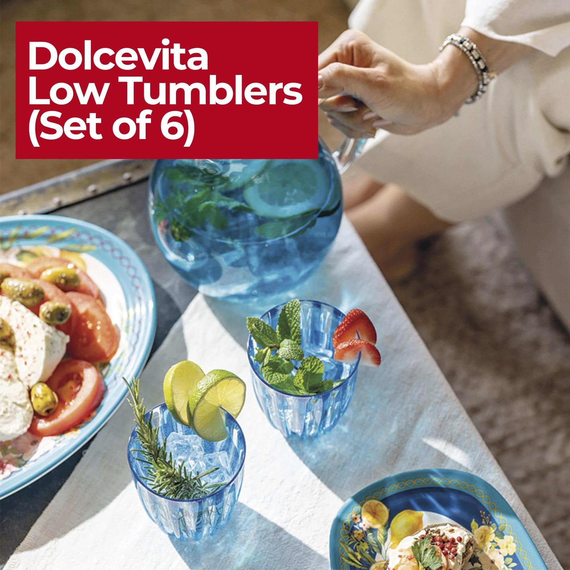 Italian Design Guzzini Dolcevita Tumblers, Set of 6