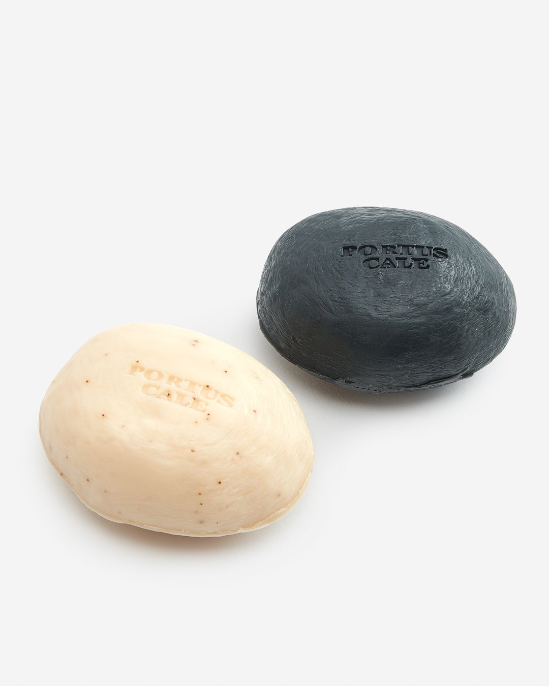 Portus Cale Hajjar Blanc Soap Set - 2 x 125g Premium Portuguese Soap, White & Black, Oriental Woody Fragrance