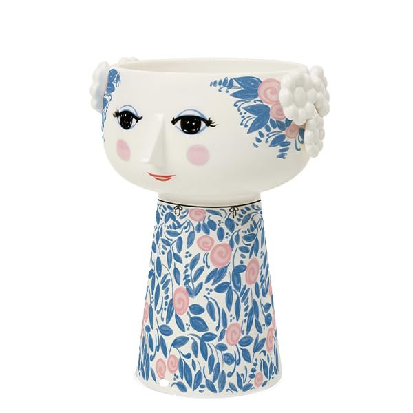 Bjørn Wiinblad Eva Decorative Floral Vase – Glossy Porcelain