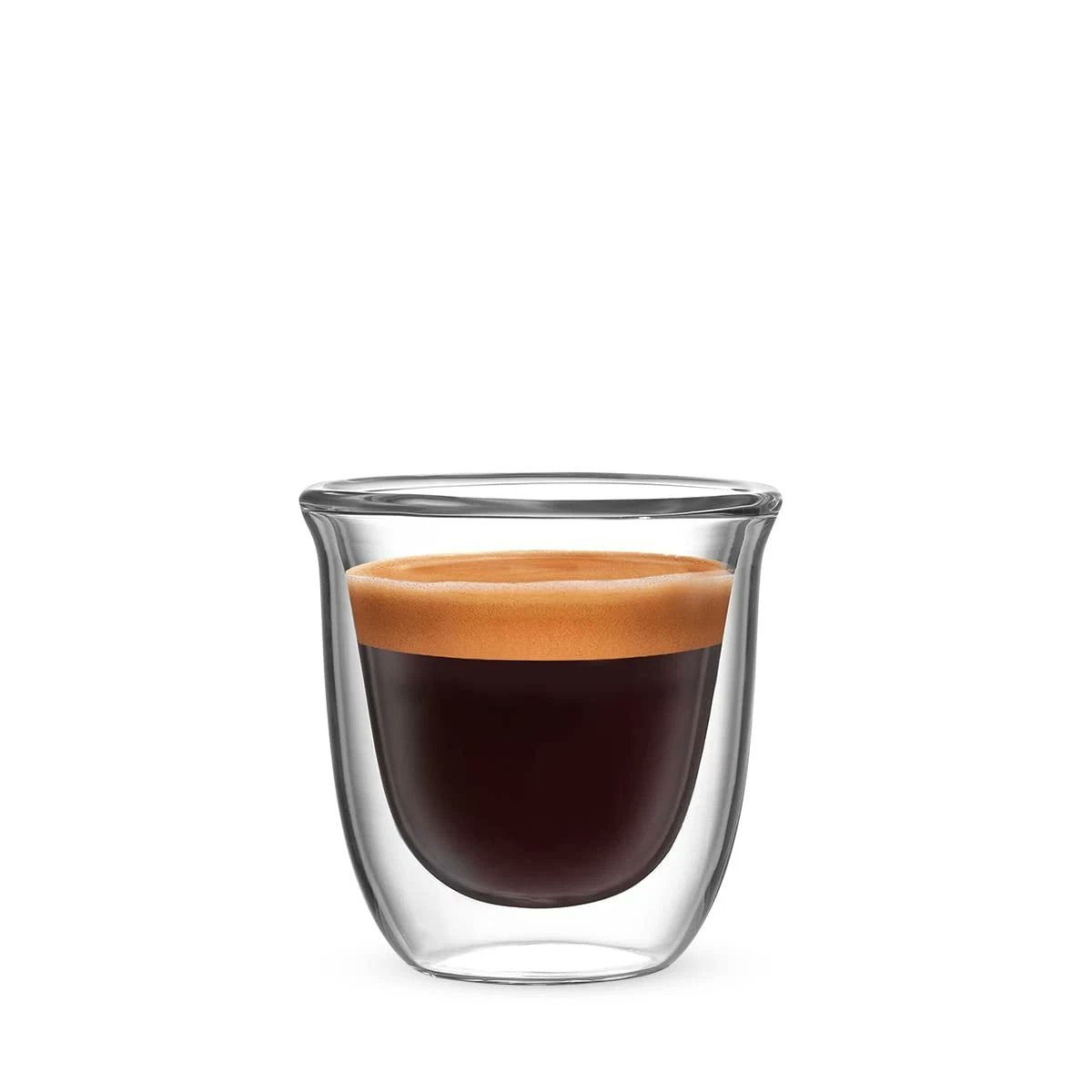 Bialetti Firenze double wall glass espresso cups 80ml styled with Moka pot Italian coffee