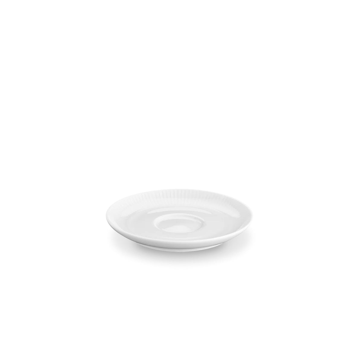 Pillivuyt Plisse White Porcelain Saucer for Espresso Cup | Set of 4