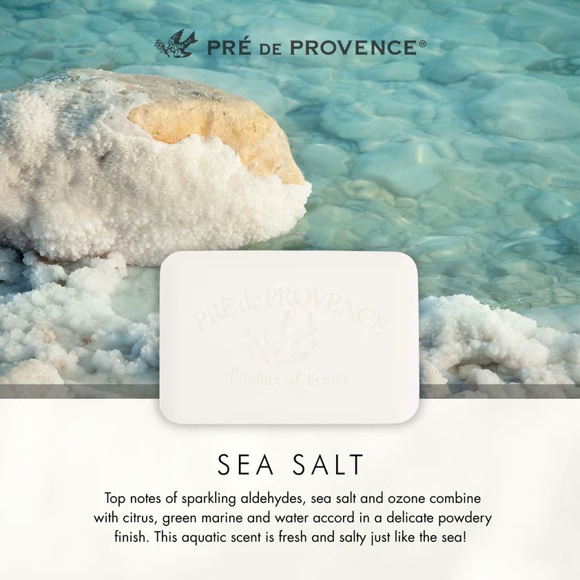 Pre de Provence Sea Salt Soap Bar Quad-Milled Shea Butter | Set of 12