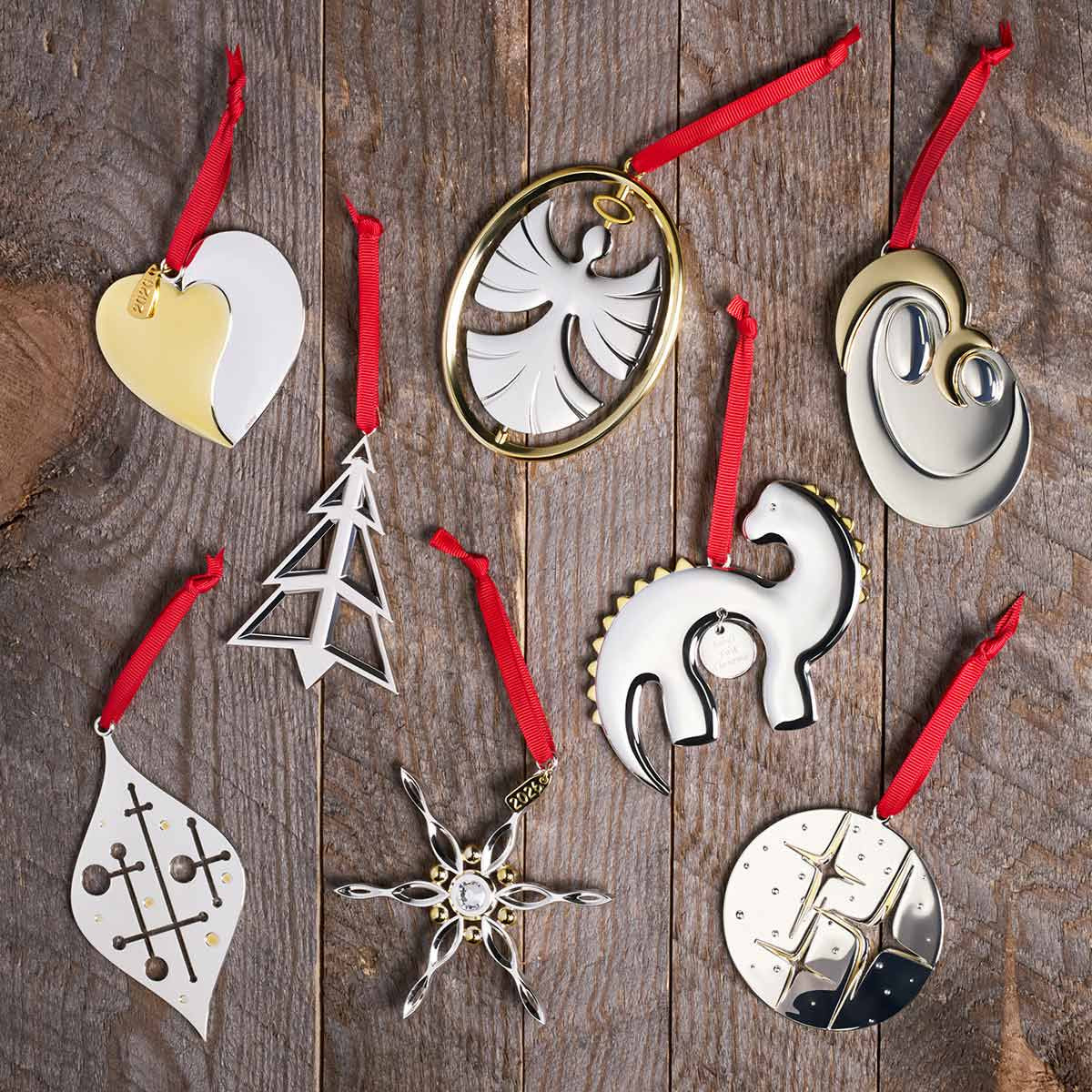 Nambé Our First Christmas Together Ornament | Gold & Silver Plate | 3"H