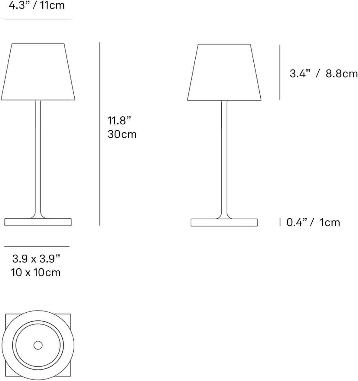 Zafferano Poldina Pro Mini Cordless Table Lamp | Indoor & Outdoor | 11.81"