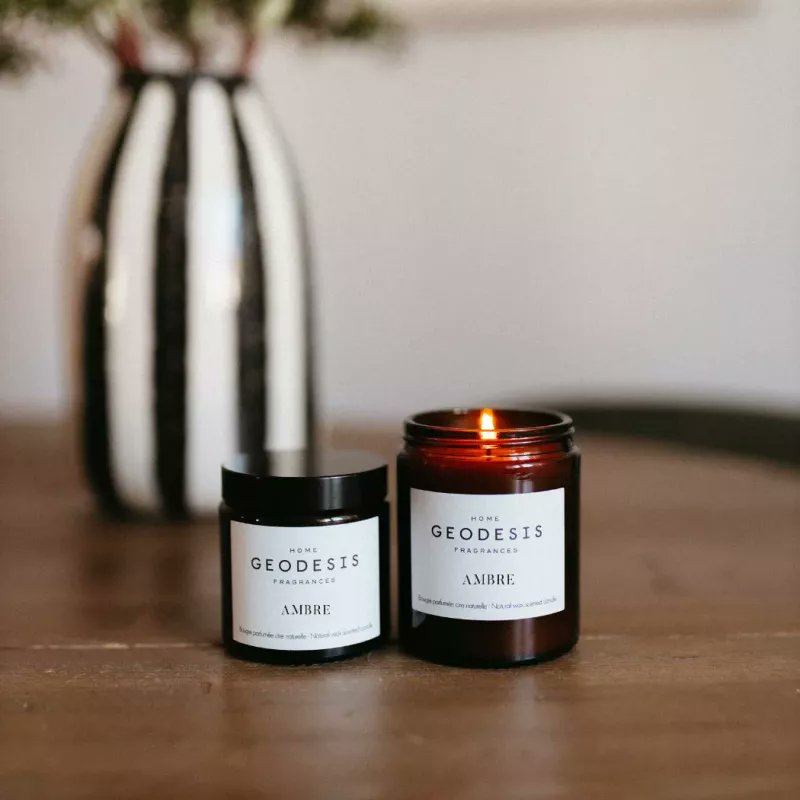 Geodesis Scented Candle Trio | Amber, Agarwood & Fir Balsam