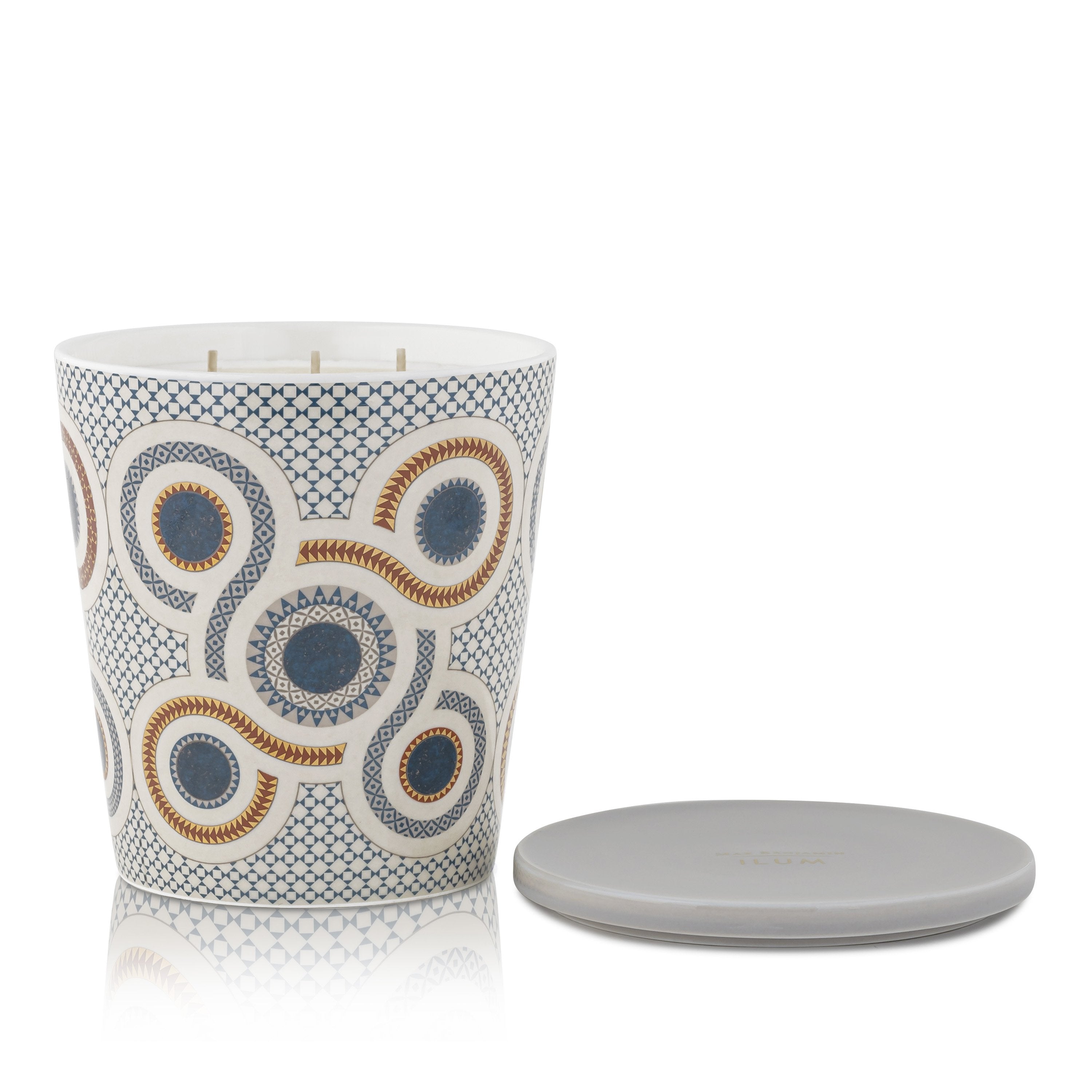 Ilum Basilica Luxury 3-Wick Scented Candle in decorative porcelain vase – hand-poured in Ireland