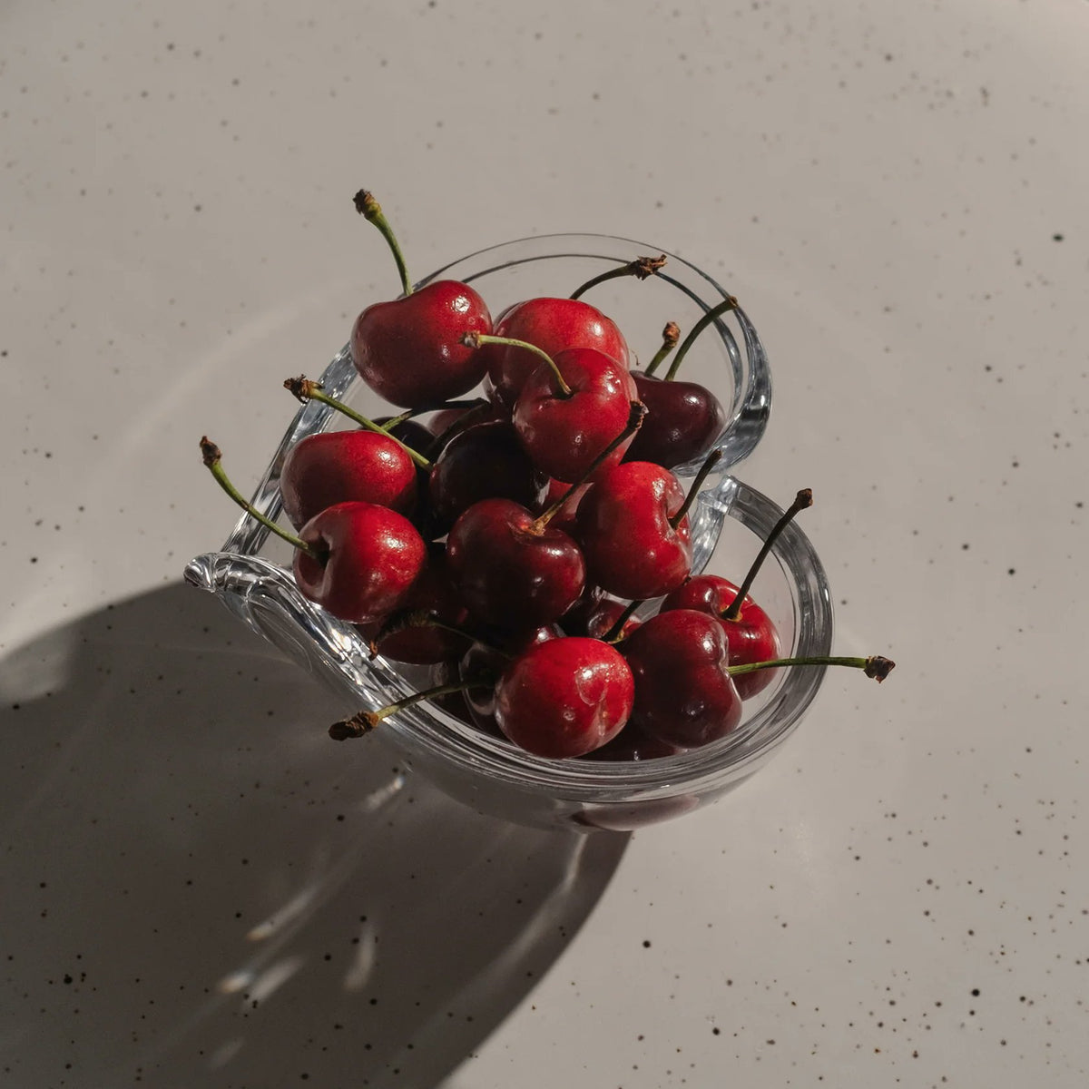 Orrefors Heart Bowl/Votive Small styled with candy and cherries