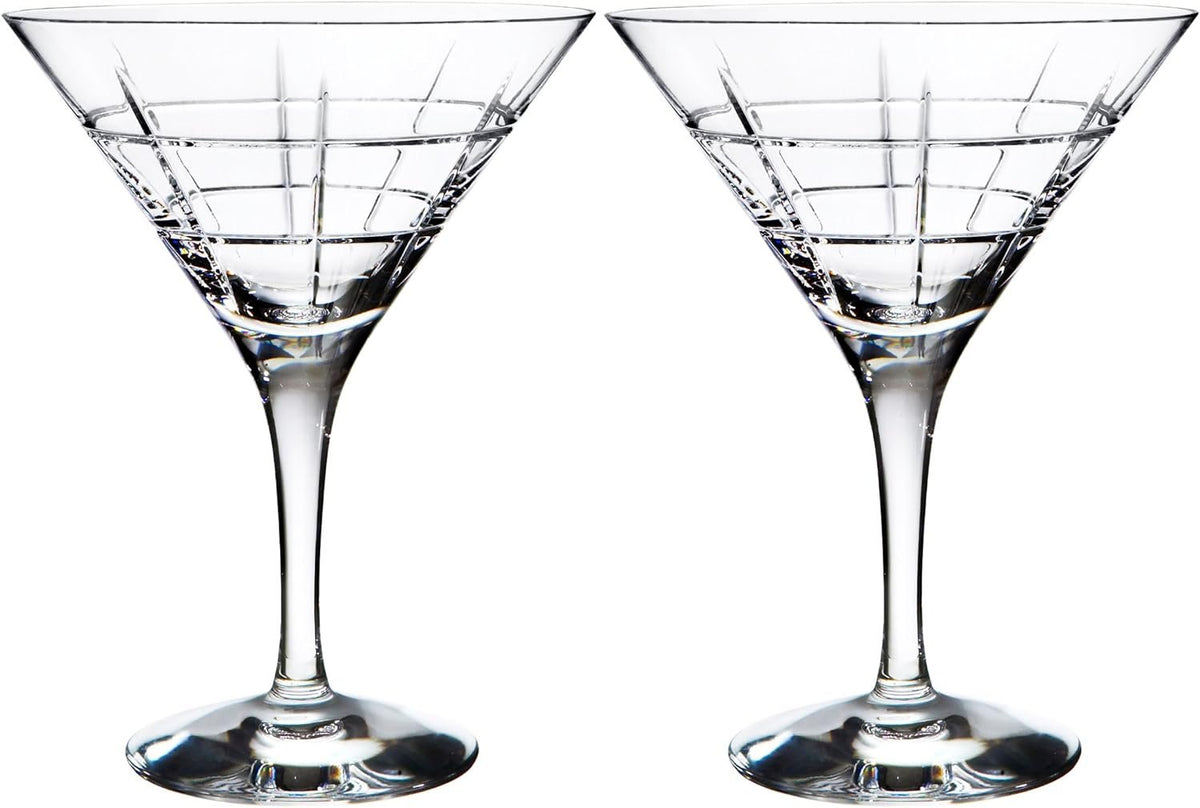 Orrefors Street Martini Glass Set of 2 (7oz each) Cocktail Martinis Cosmopolitan Drinks Barware