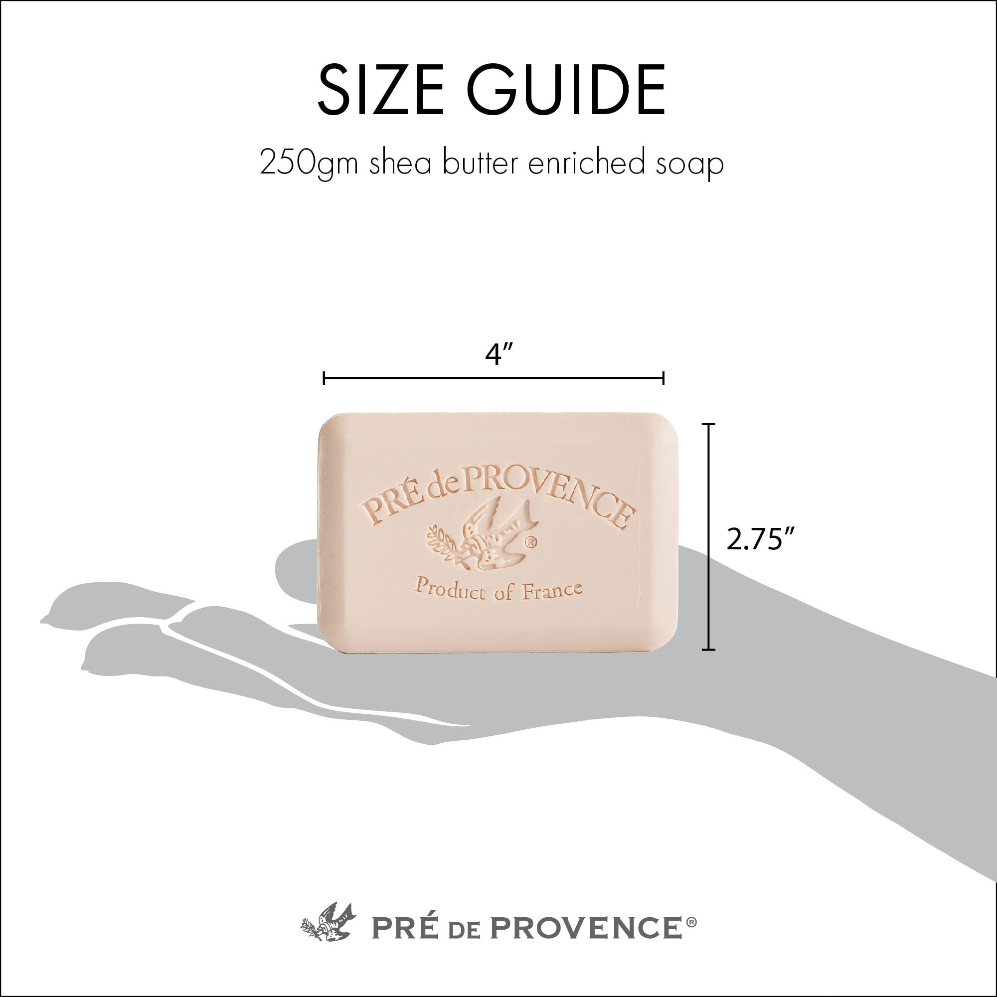Pré de Provence Artisanal Soap Bars — Natural French Skincare Set of 6 (250g Each)