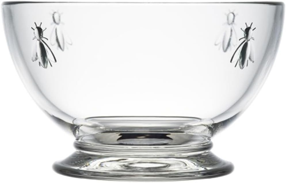 La Rochere Bee Small Bowls Set of 6, Nut, Dessert, Ice Cream Bowls – Dishwasher Safe Small Glass Bowls –Serving Bowls for Entertaining Everyday-Use
