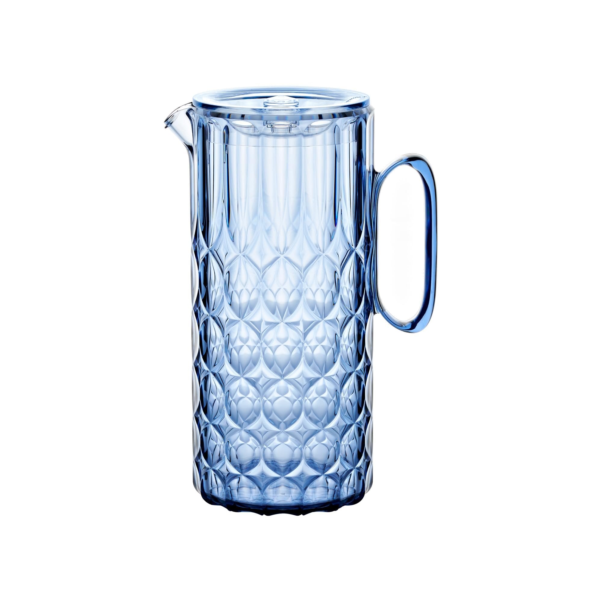 Vanity Acrylic Pitcher with Lid | Denim Blue