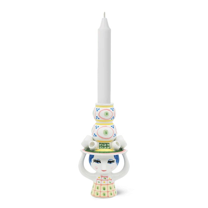 Bjørn Wiinblad Eva Lady with Hat Porcelain Candle Holder