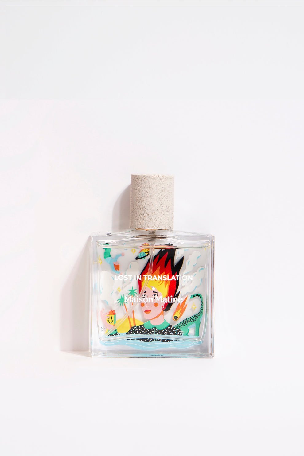 Maison Matine Lost in Translation bottle, graphic illustrated design