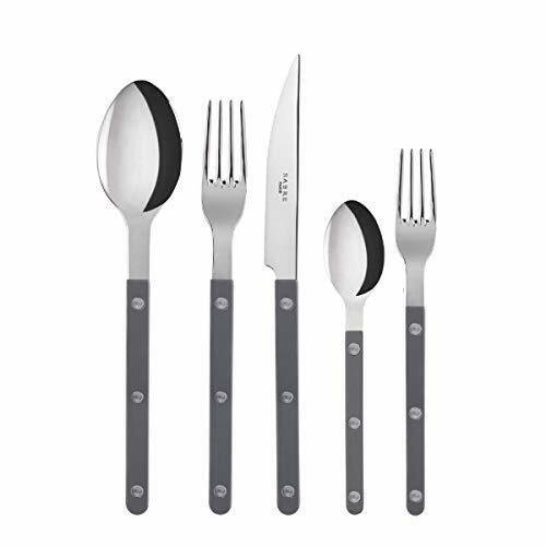 Shiny Grey Bistrot Flatware 18/10 Stainless Steel
