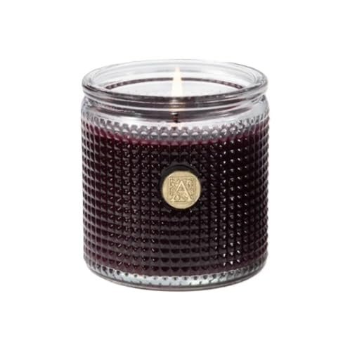 AUTUMN CHERRY Aromatique Textured Glass 6 oz Scented Jar Candle