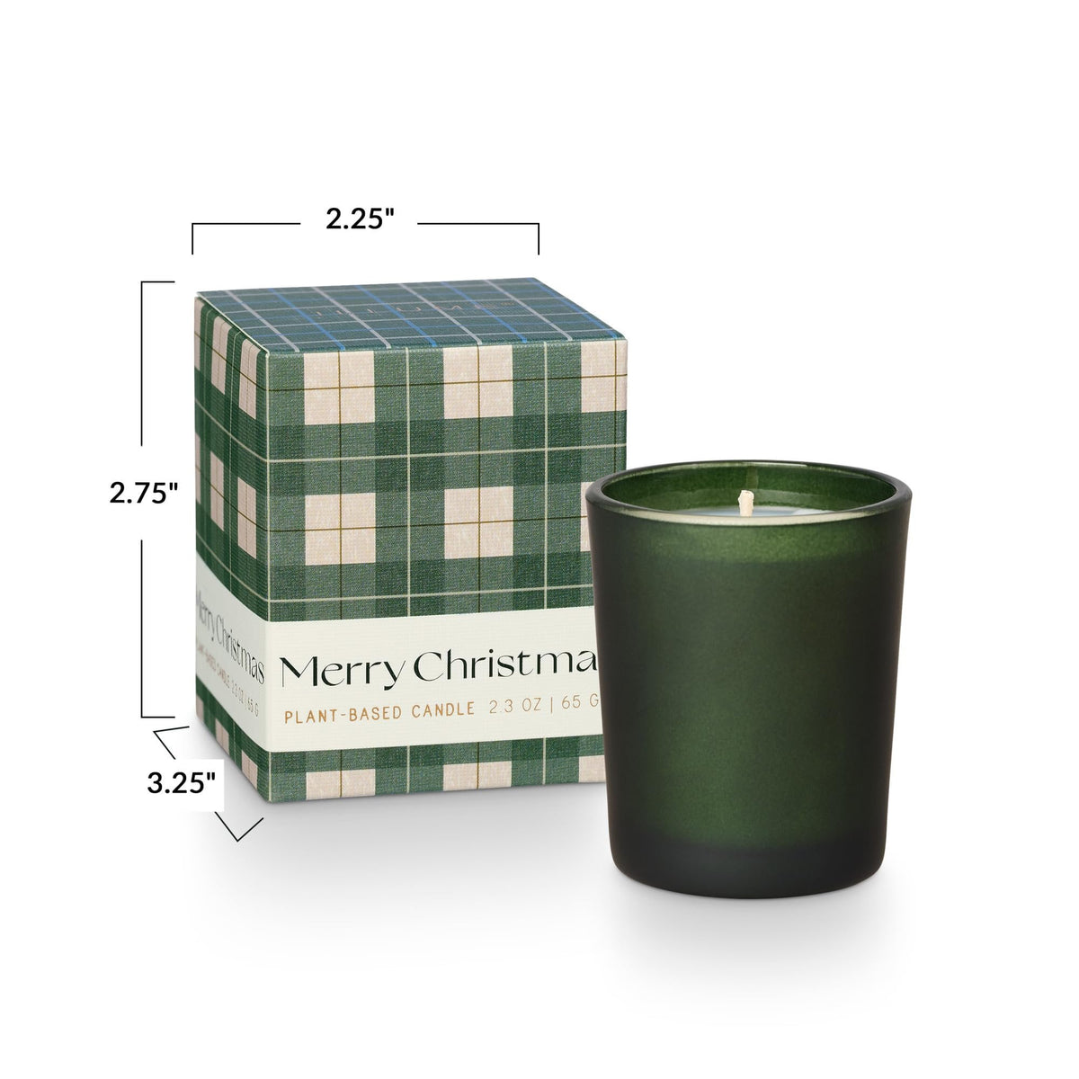 Balsam & Cedar Merry Christmas Boxed Votive Candle