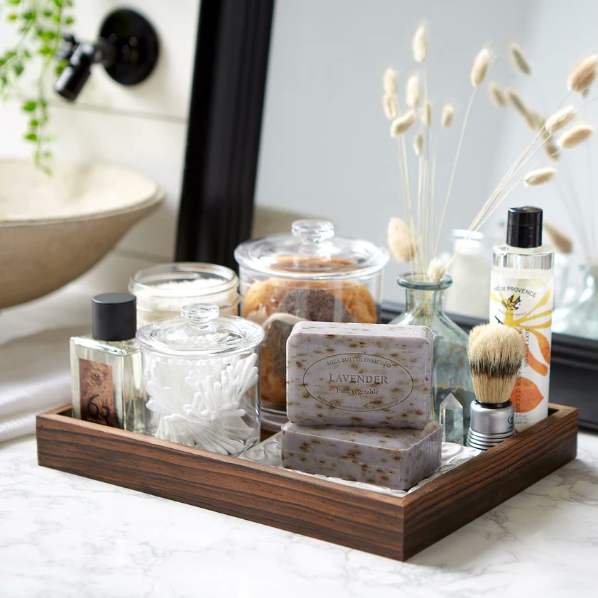 Pre de Provence Lavender Soap Bar next to fresh lavender sprigs