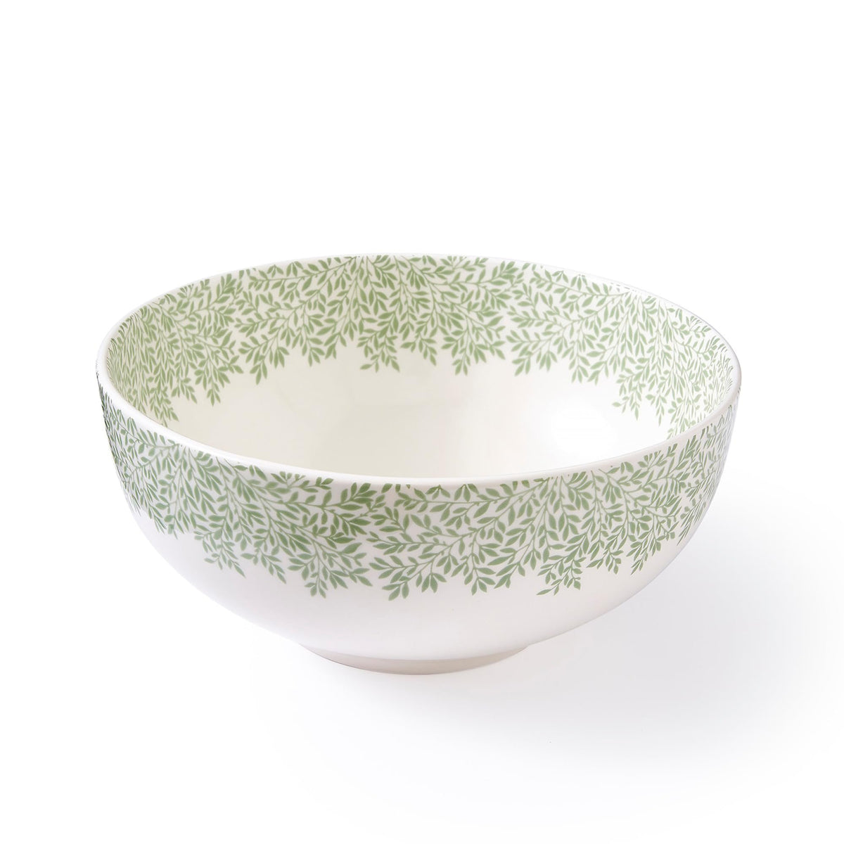 Spode Morris & Co Standen Serving Bowl - 9" Fine Earthenware Dish with Delicate Leaf Motif, Dishwasher & Microwave Safe Bowl for Dinner Parties, Elegant Tableware & Decorative Kitchen Bowl