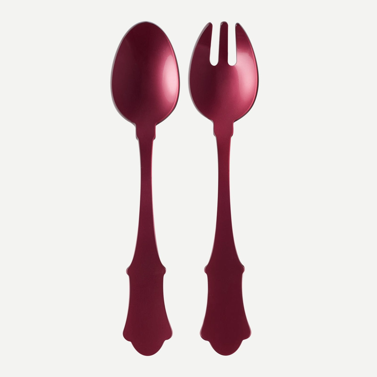 Sabre Paris Honorine Salad Serving Set, 2-Piece Acrylic Servers, Aubergine, 10-Inch